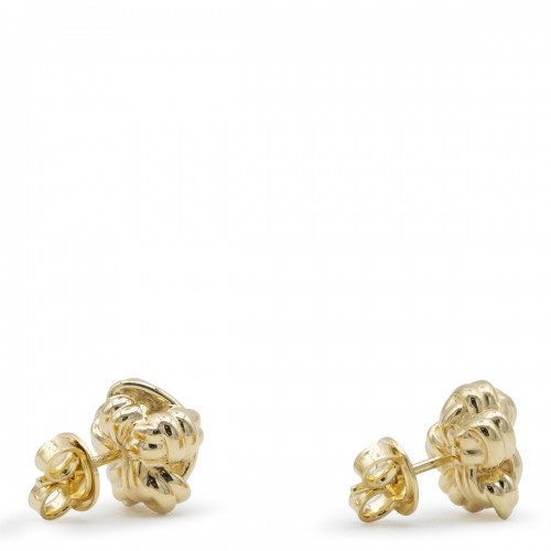 YELLOW GOLD STERLING SILVER EARRINGS