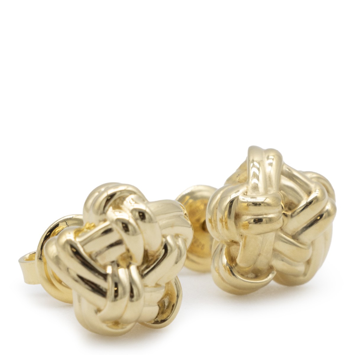 YELLOW GOLD STERLING SILVER EARRINGS