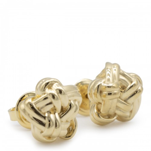 YELLOW GOLD STERLING SILVER EARRINGS