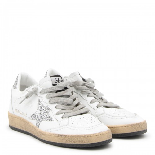 WHITE AND SILVER BALLASTAR SNEAKERS