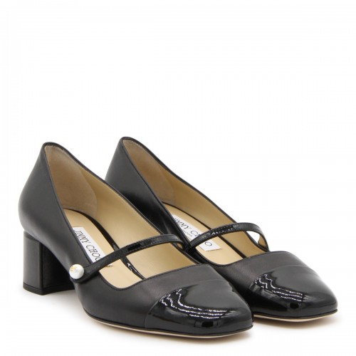 BLACK LEATHER PUMPS 2