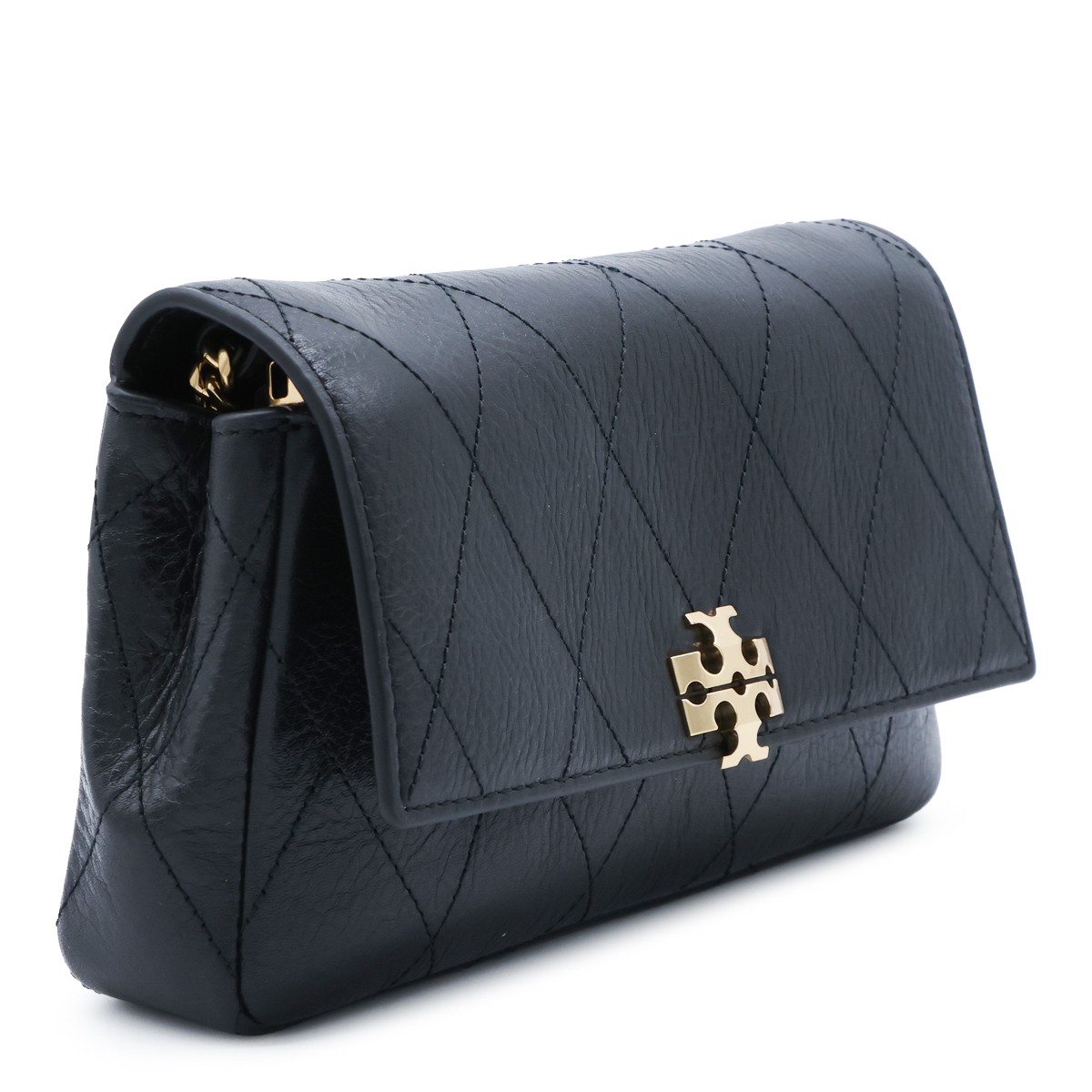 BLACK LEATHER CHARLIE SHOULDER BAG
