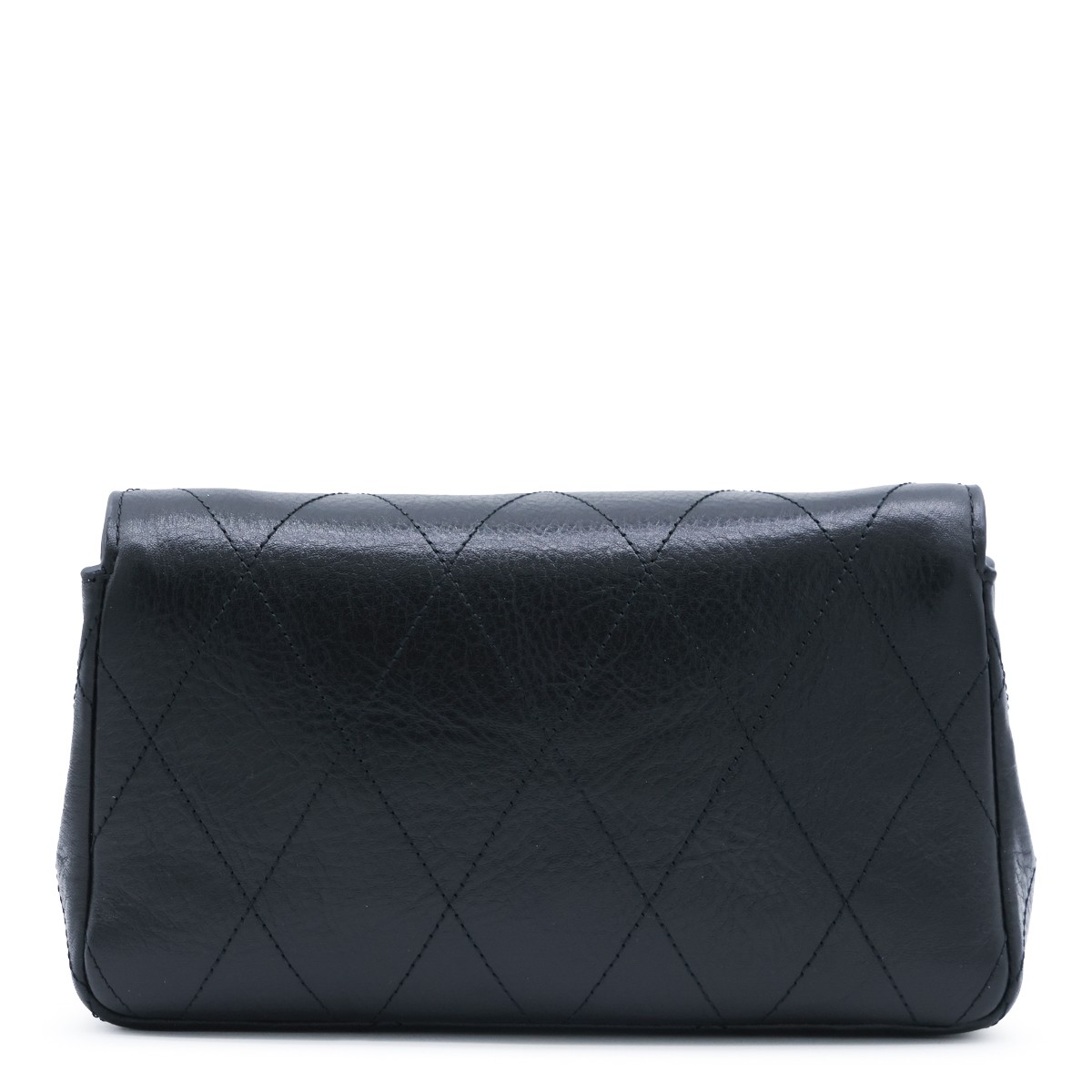BLACK LEATHER CHARLIE SHOULDER BAG