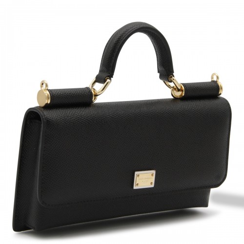 BLACK LEATHER WALLET ON CHAIN 2