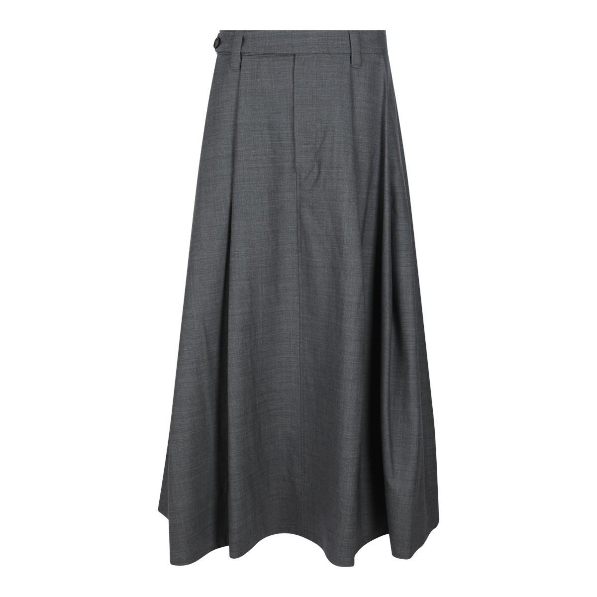 GREY WOOL SKIRT