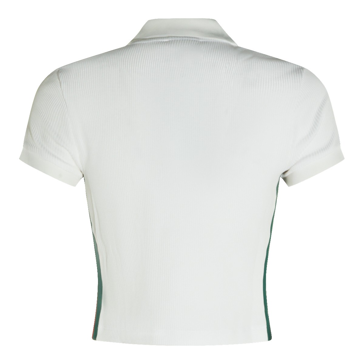 WHITE COTTON WEB RIBBON POLO SHIRT