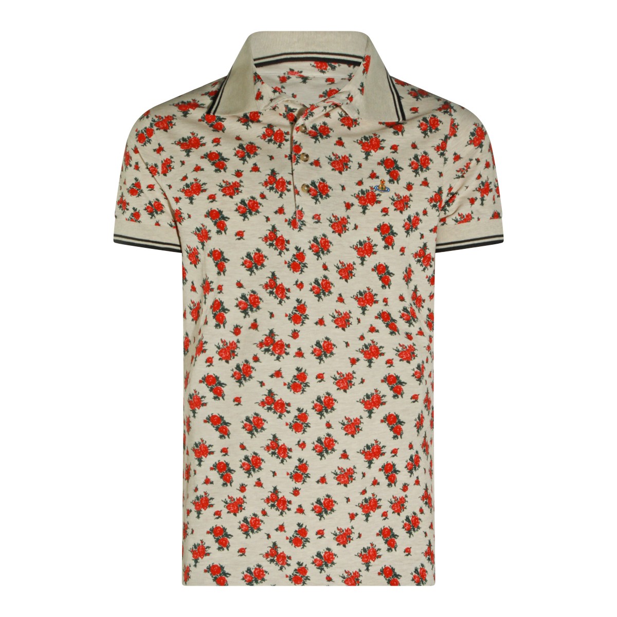 ROSES COTTON TWO BUTTONS POLO SHIRT
