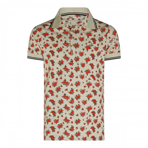 ROSES COTTON TWO BUTTONS POLO SHIRT