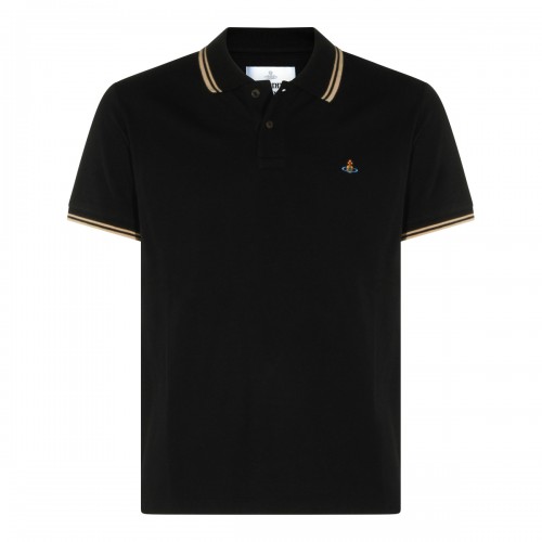 BLACK COTTON CLASSIC POLO...