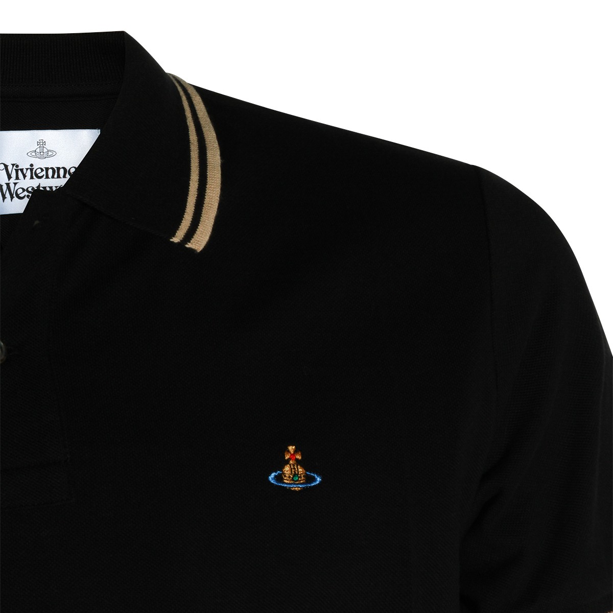 BLACK COTTON CLASSIC POLO SHIRT