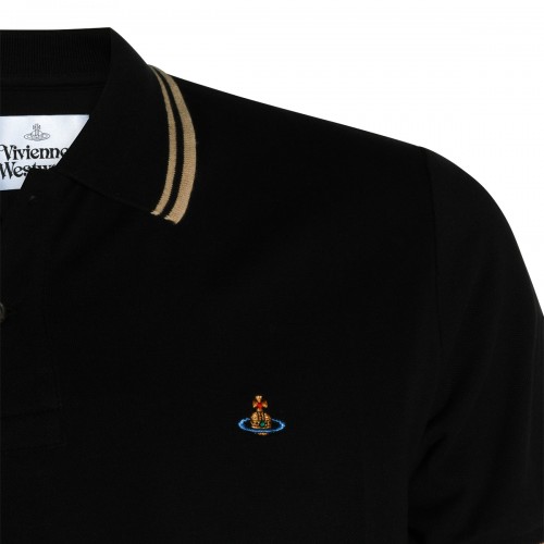 BLACK COTTON CLASSIC POLO SHIRT