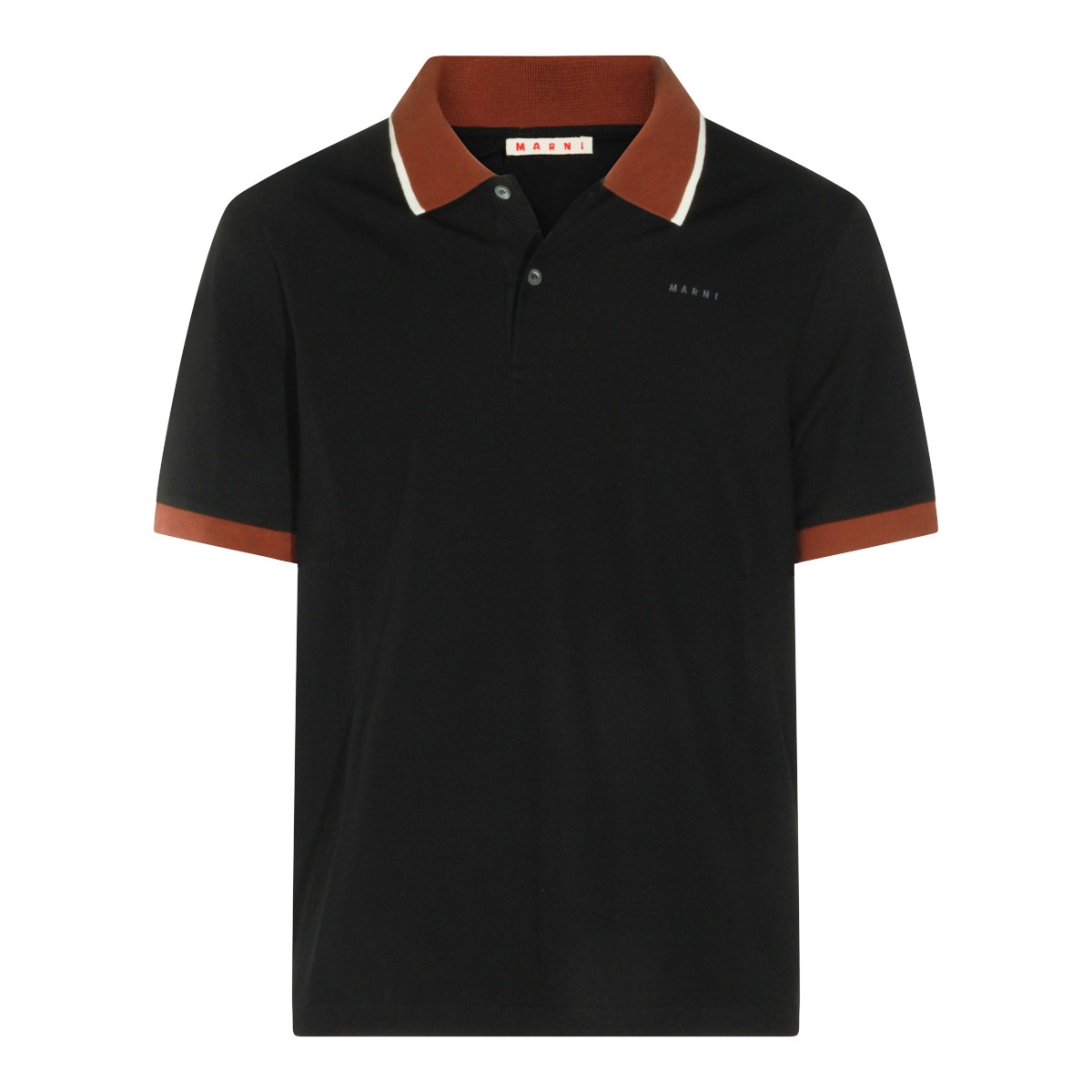 BLACK COTTON POLO SHIRT