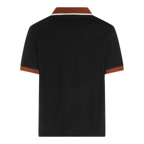 BLACK COTTON POLO SHIRT