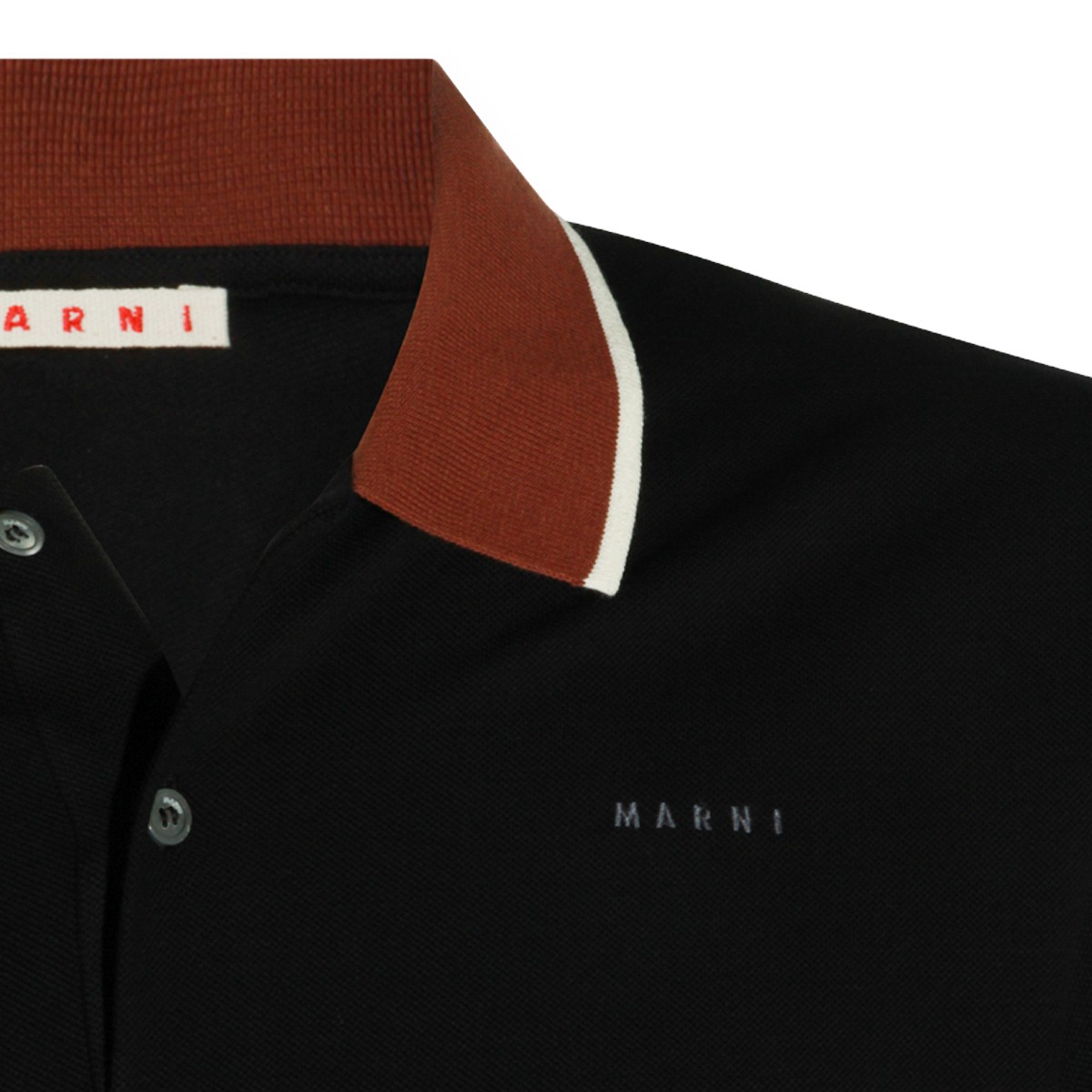 BLACK COTTON POLO SHIRT