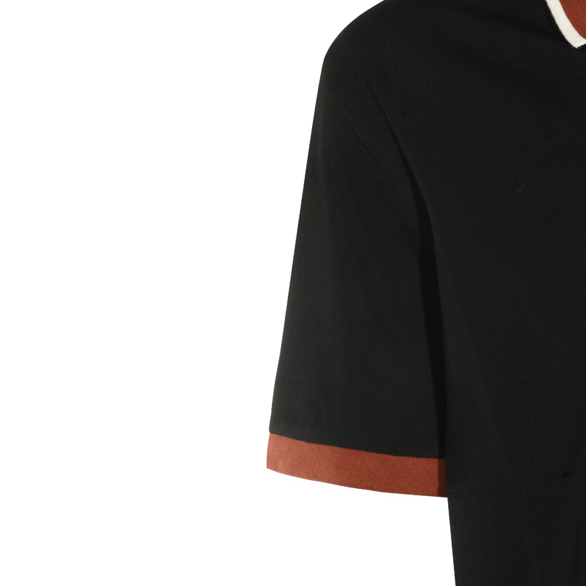 BLACK COTTON POLO SHIRT