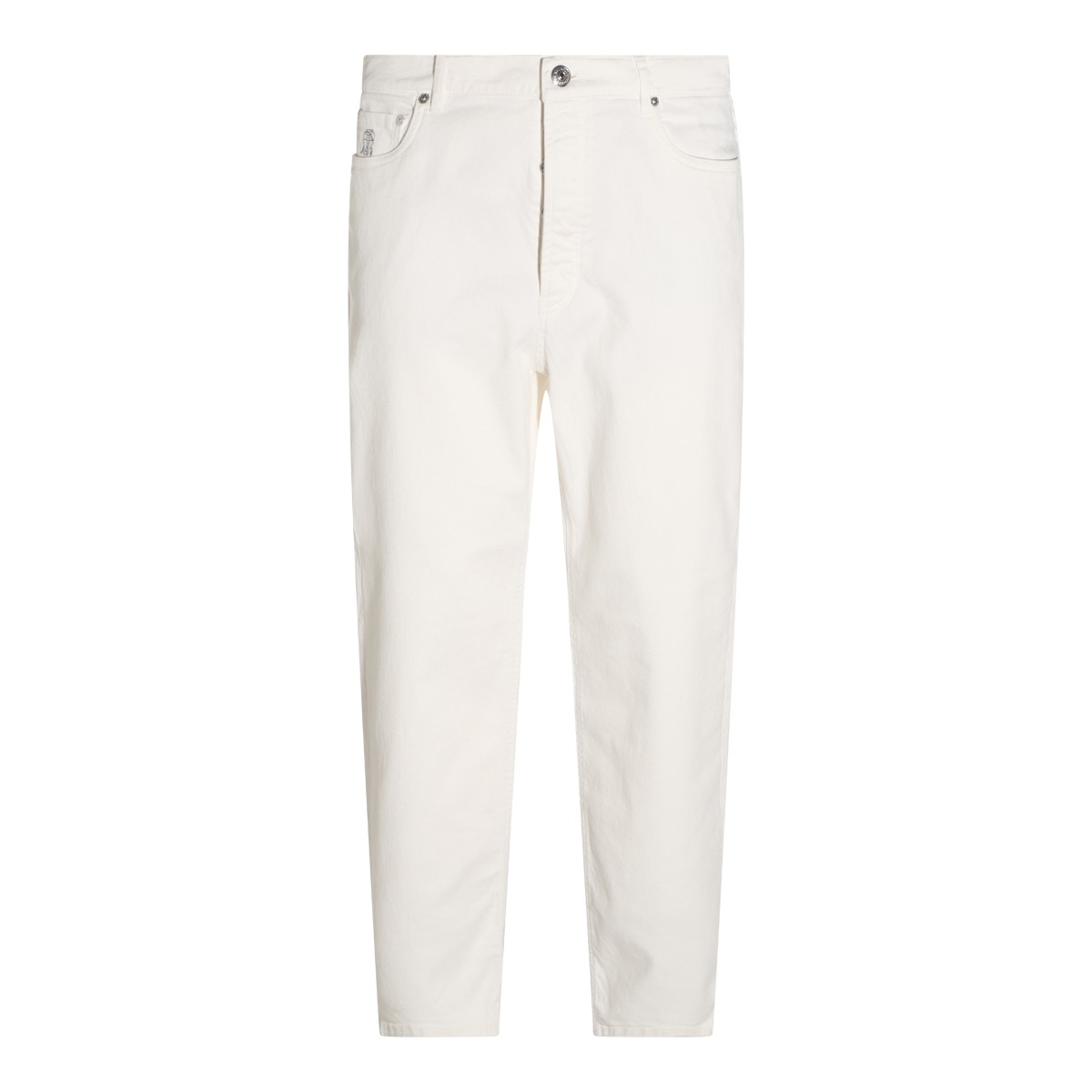WHITE COTTON JEANS
