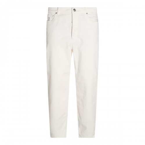 WHITE COTTON JEANS