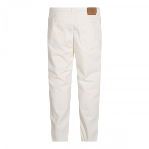 WHITE COTTON JEANS
