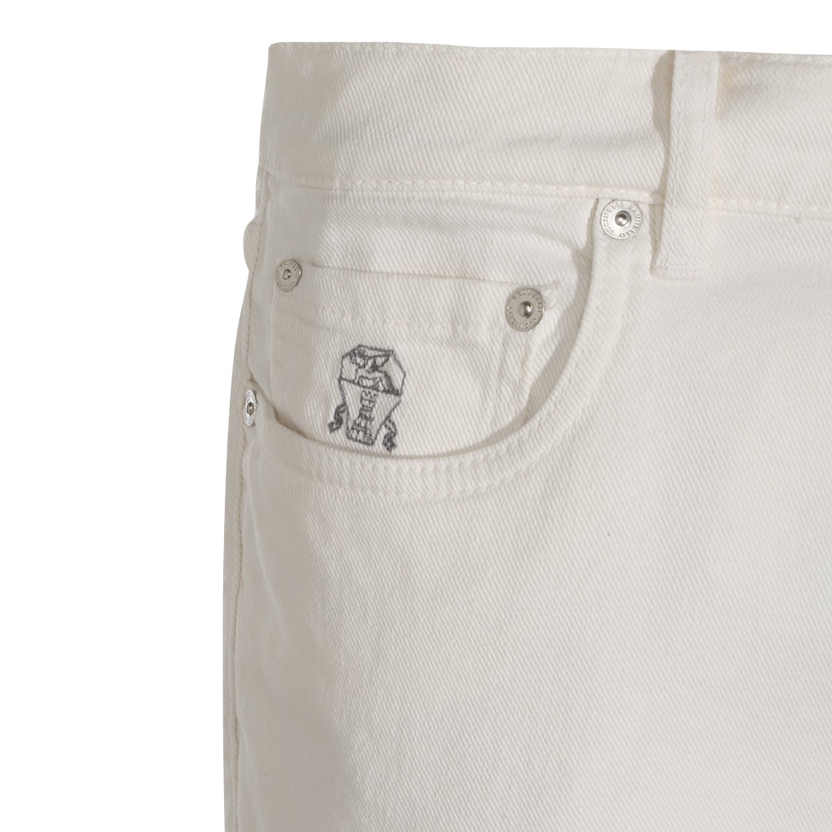 WHITE COTTON JEANS