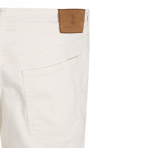 WHITE COTTON JEANS