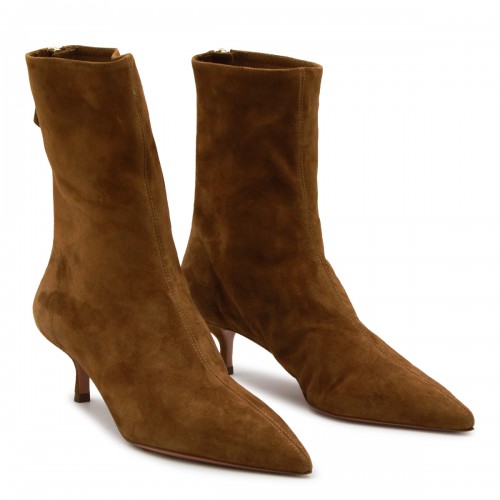 BROWN LEATHER MONTMARTRE BOOTS 2