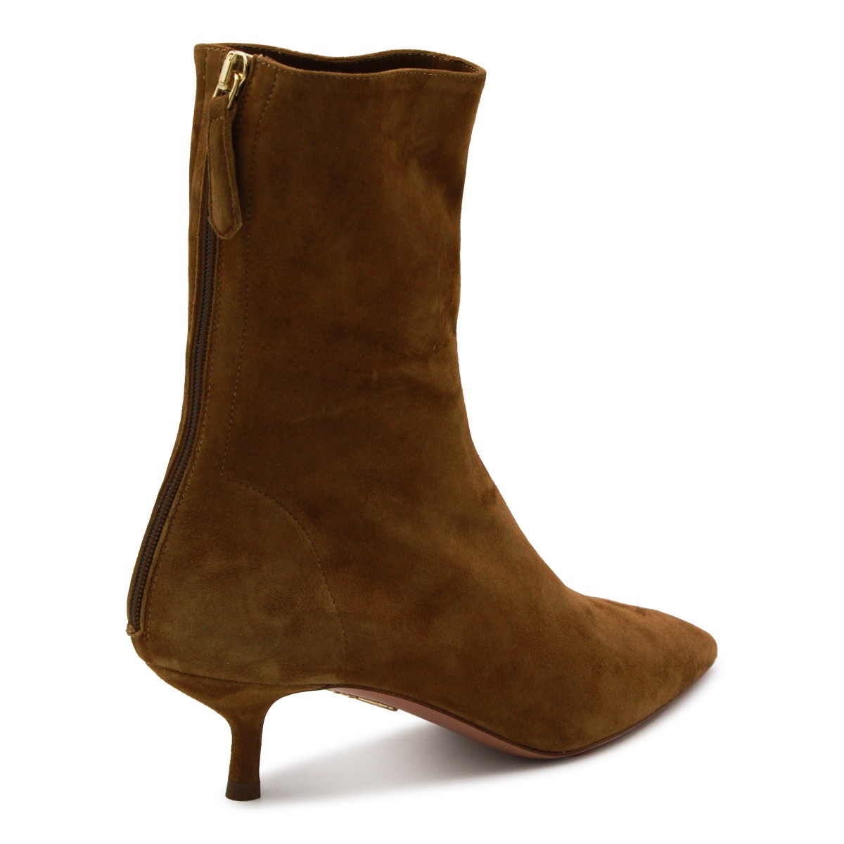 BROWN LEATHER MONTMARTRE BOOTS