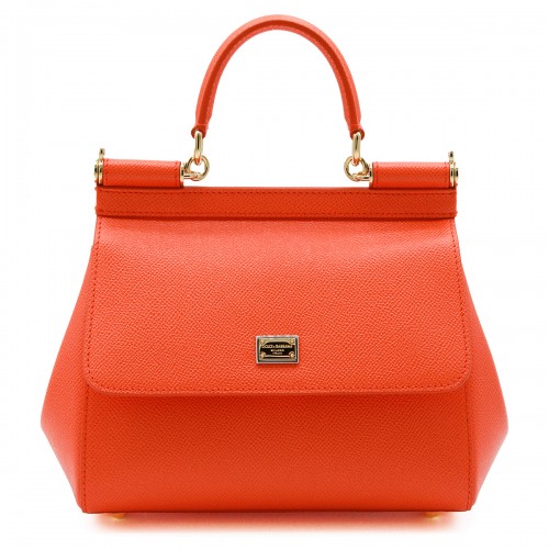 ORANGE LEATHER SICILY SMALL...