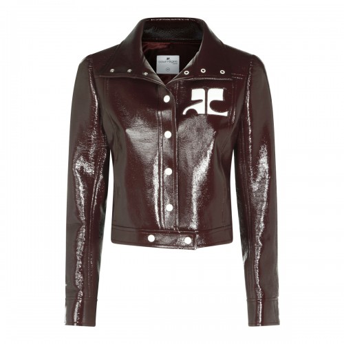 DARK RED COTTON CASUAL JACKET