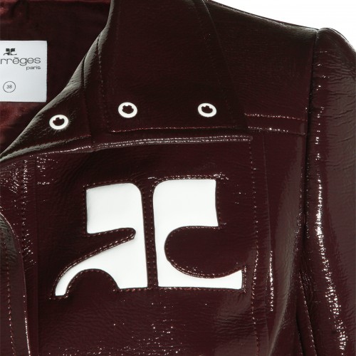 DARK RED COTTON CASUAL JACKET