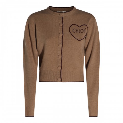 BROWN WOOL KNITWEAR