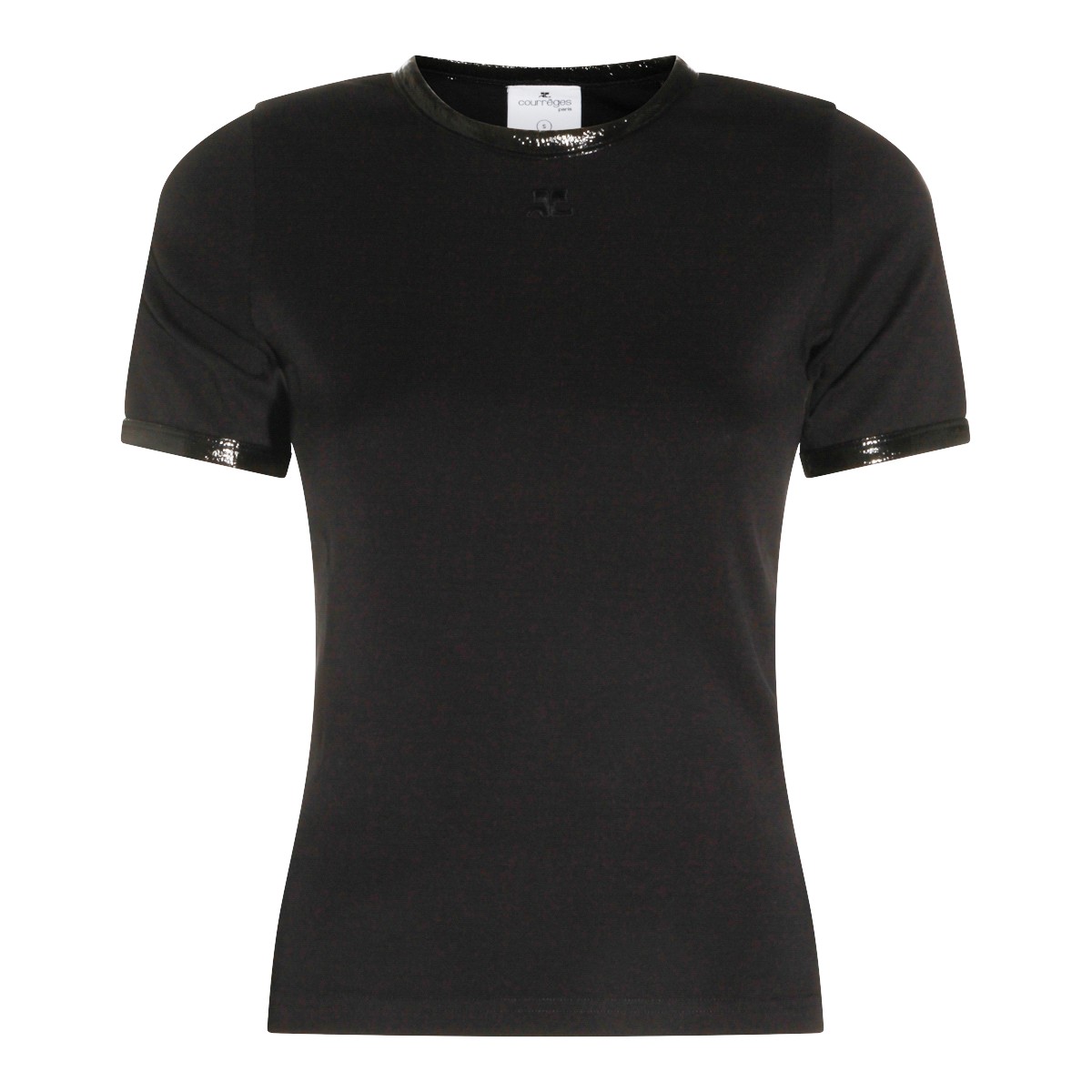 BLACK COTTON T-SHIRT