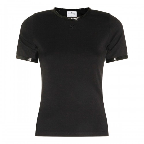 BLACK COTTON T-SHIRT