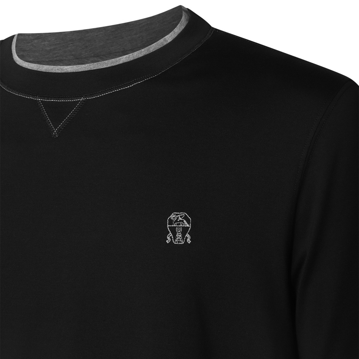 BLACK COTTON T-SHIRT