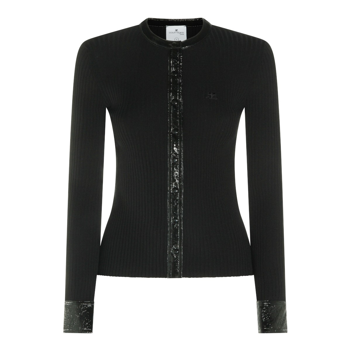 BLACK VISCOSE KNITWEAR