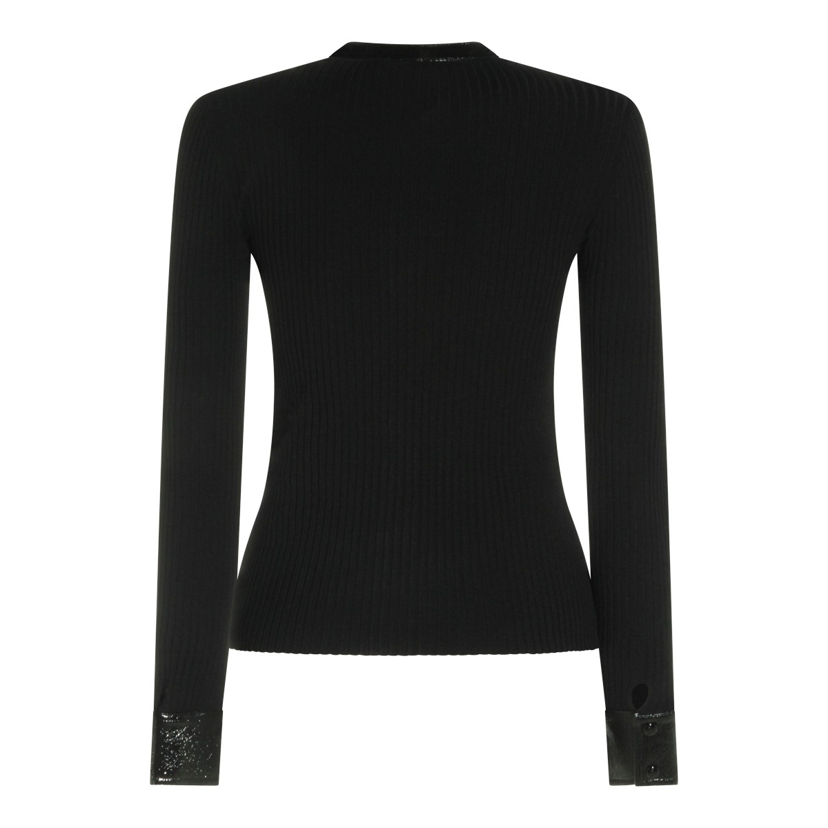 BLACK VISCOSE KNITWEAR