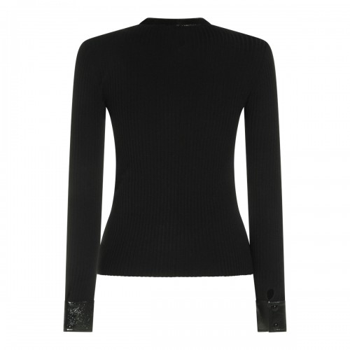 BLACK VISCOSE KNITWEAR