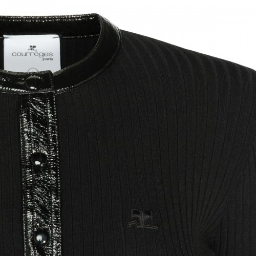 BLACK VISCOSE KNITWEAR