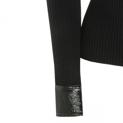 BLACK VISCOSE KNITWEAR