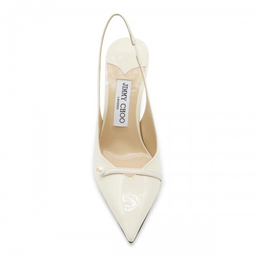 WHITE LEATHER PUMPS