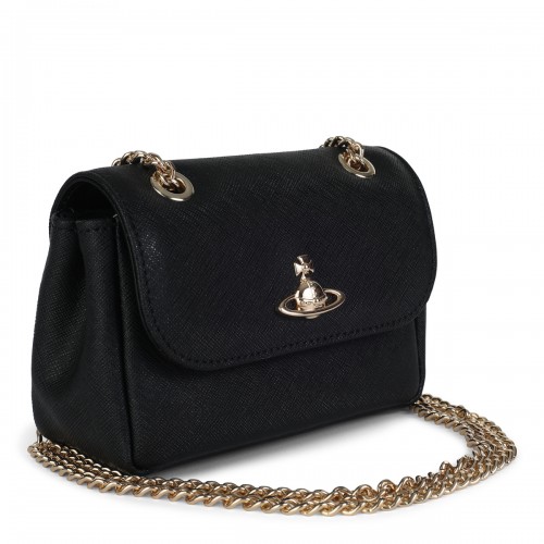 BLACK LEATHER SHOULDER BAG 2