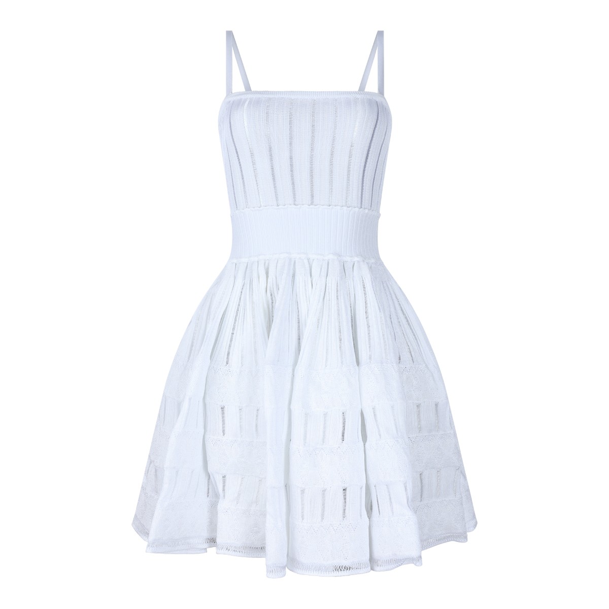 WHITE VISCOSE DRESS