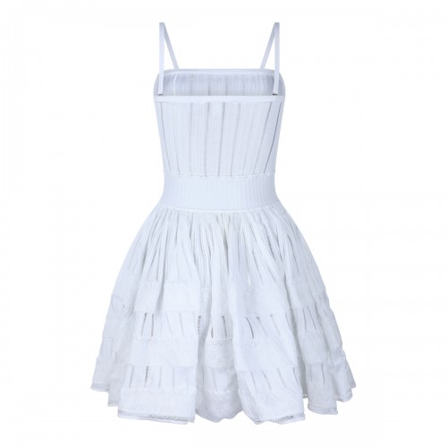 WHITE VISCOSE DRESS