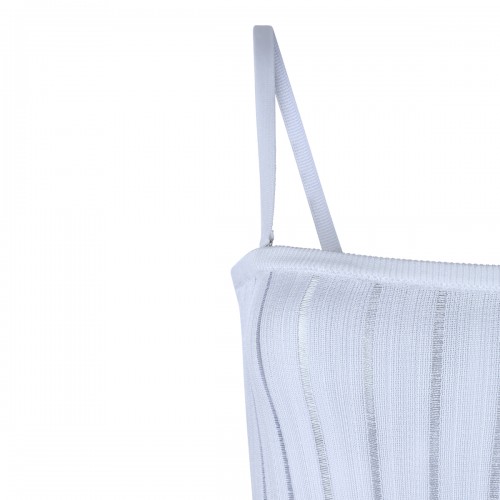 WHITE VISCOSE DRESS
