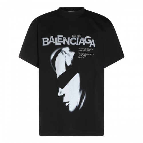 BLACK COTTON T-SHIRT
