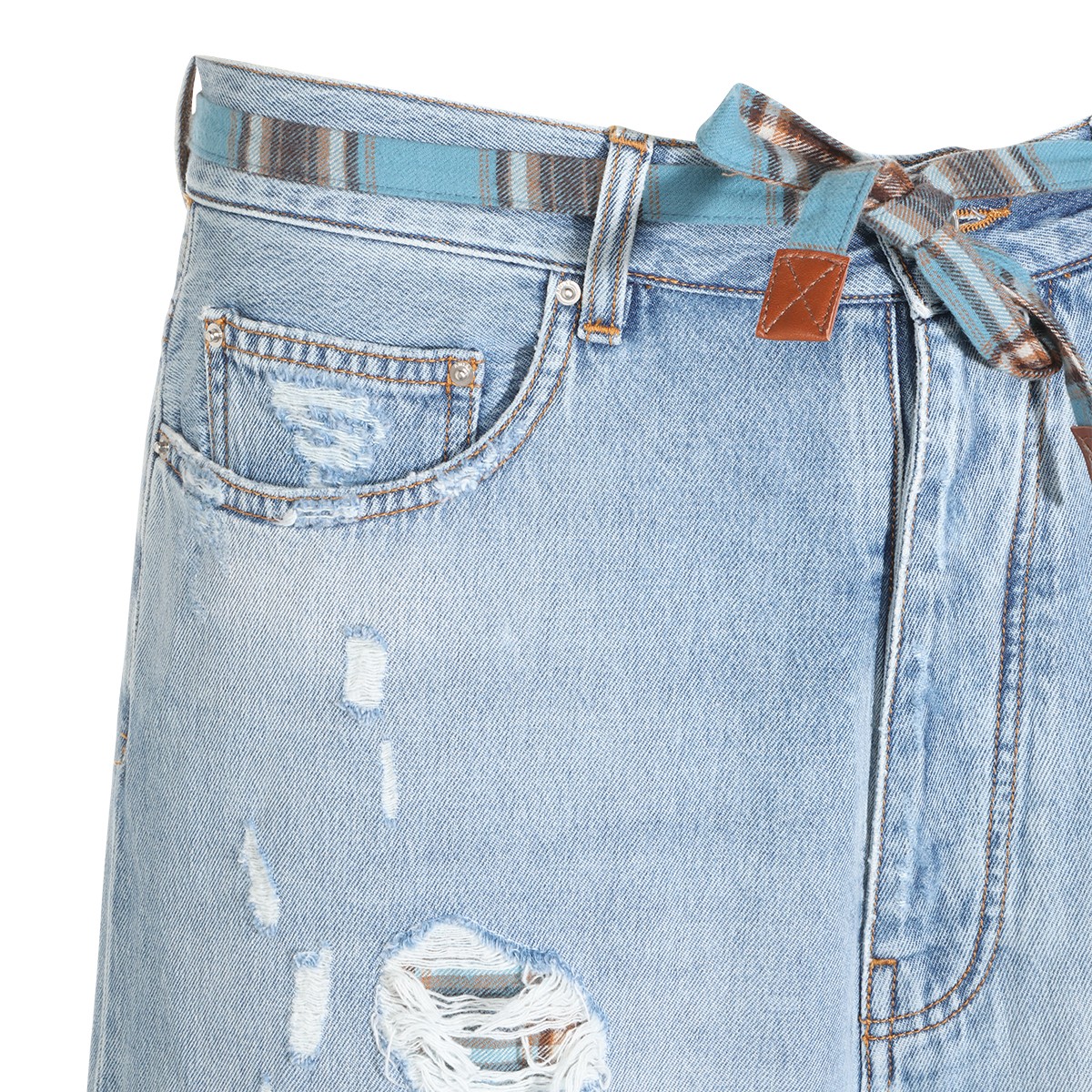 LIGHT BLUE COTTON JEANS