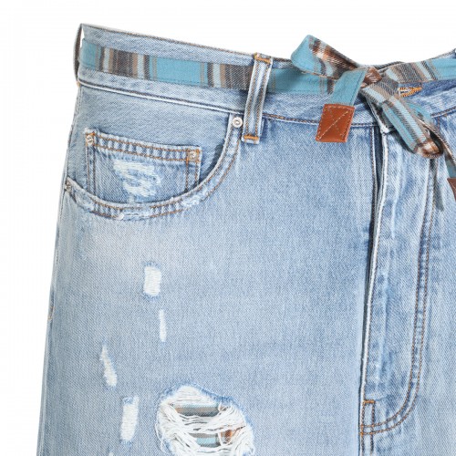 LIGHT BLUE COTTON JEANS