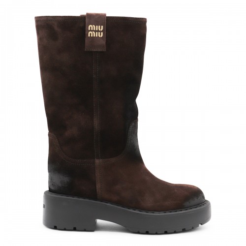 DARK BROWN LEATHER BOOTS