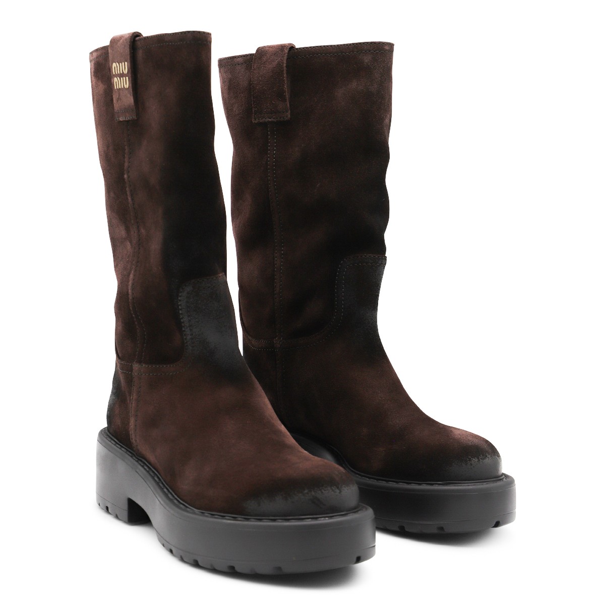DARK BROWN LEATHER BOOTS