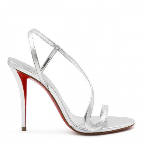 SILVER LEATHER ROSA SANDALS