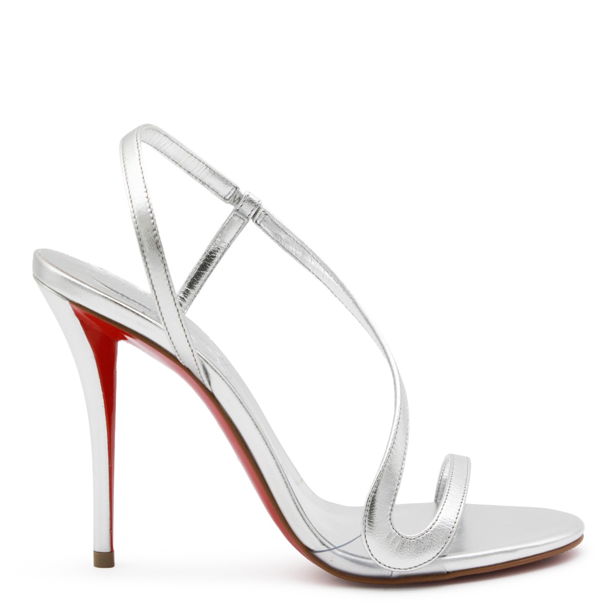 SILVER LEATHER ROSA SANDALS